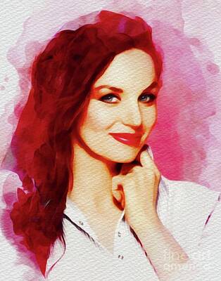 Rock And Roll Paintings - Crystal Gayle, Music Legend by Esoterica Art Agency