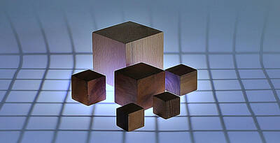 Modern Abstraction Pandagunda - Cubes by Mark Fuller