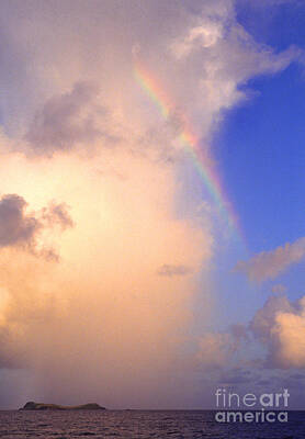 Holiday Cheer Hanukkah - Culebra Rain Cloud and Rainbow by Thomas R Fletcher