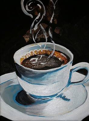 Food And Beverage Paintings - Cup of Joe by Anne Seay
