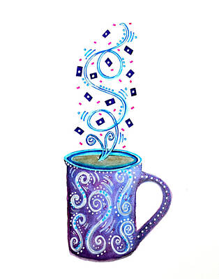 Abstract Digital Art - Cuppa Series - Cup of Creativity by Moon Stumpp