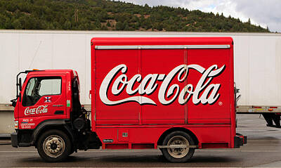 Door Locks And Handles Rights Managed Images - Cute Mini Coca Cola Truck Royalty-Free Image by Tikvah