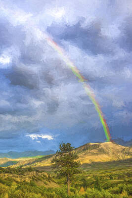 Mountain Digital Art - Dallas Divide Rainbow II by Jon Glaser