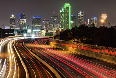 Skylines Royalty-Free and Rights-Managed Images - Dallas Skyline at Night by Gregory Ballos