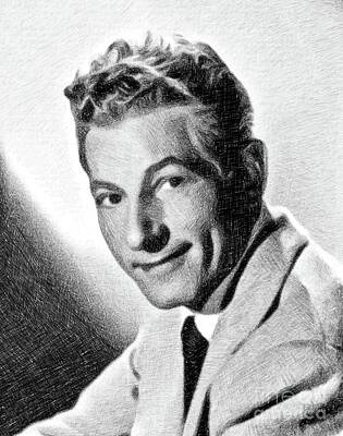 Musicians Drawings Rights Managed Images - Danny Kaye, Vintage Actor by JS Royalty-Free Image by Esoterica Art Agency