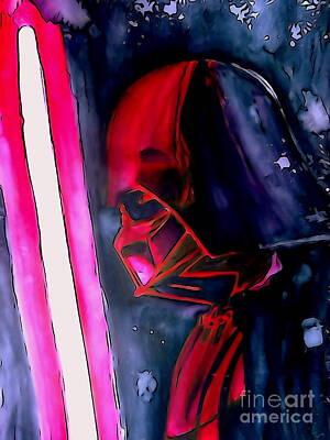 Comics Drawings - Darth Vader Illustration Edition by Moore Creative Images