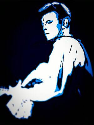 Musician Digital Art - David Bowie by Mary Bassett by Esoterica Art Agency