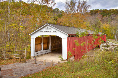 Music Royalty-Free and Rights-Managed Images - Deer Mill covered bridge by Jack R Perry