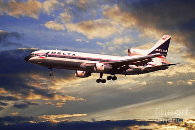 Transportation Royalty-Free and Rights-Managed Images - Delta Airlines Lockheed L-1011 TriStar by Airpower Art