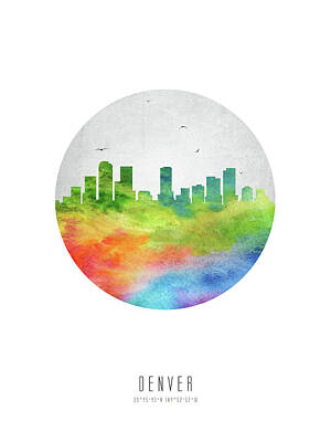 Blue Hues - Denver Skyline USCODE20 by Aged Pixel
