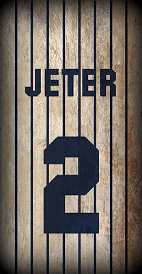 Athletes Royalty-Free and Rights-Managed Images - Derek Jeter Jersey by Positive Images