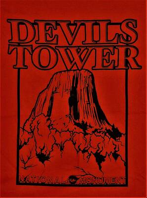 Floral Patterns - Devils Tower Banner by Rob Hans