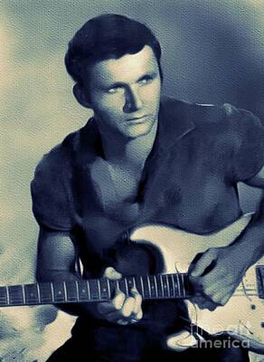 Rock And Roll Paintings - Dick Dale, Music Legend by Esoterica Art Agency