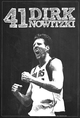 Athletes Royalty-Free and Rights-Managed Images - Dirk Nowitzki by Semih Yurdabak