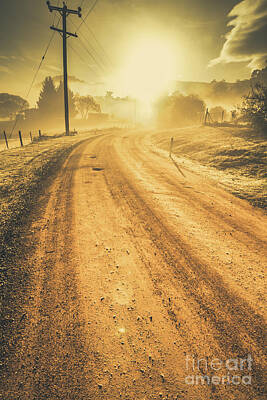 Caravaggio - Dirt road sunrise by Jorgo Photography