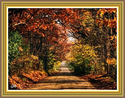 Landscapes Kadek Susanto - Dirt Road To Alburquerqueville L A S With Decorative Ornate Printed FRame. by Gert J Rheeders