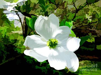 Mixed Media Royalty Free Images - Dogwoods Blossoms In Spring Time Royalty-Free Image by Debra Lynch
