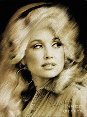 Musicians Painting Rights Managed Images - Dolly Parton Royalty-Free Image by Esoterica Art Agency