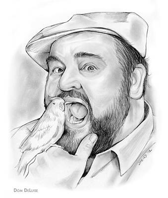 Landmarks Drawings Royalty Free Images - Dom DeLuise Royalty-Free Image by Greg Joens