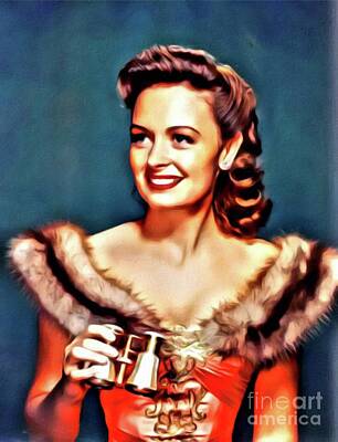 Musicians Digital Art Royalty Free Images - Donna Reed, Hollywood Legend by Mary Bassett Royalty-Free Image by Esoterica Art Agency
