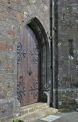 Vintage Magician Posters - Door of Mathry Church Wales by Karen Desrosiers
