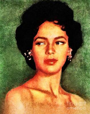 Celebrities Paintings - Dorothy Dandridge, Vintage Hollywood Legend by Esoterica Art Agency