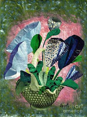 Still Life Mixed Media Rights Managed Images - Dot Bouquet Royalty-Free Image by Sarah Loft