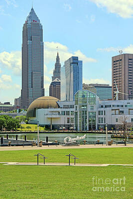 Rock And Roll Photos - Downtown Cleveland  2064 by Jack Schultz