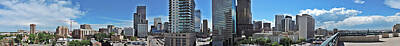 City Scenes Rights Managed Images - Downtown Denver Colorado Skyscrapers Panoramic Royalty-Free Image by Cityscape Photography