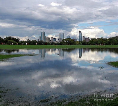 Olympic Sports - Downtown Skyline Over Zilker Park 6 - Austin - Texas by Bruce Lemons