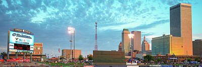 Royalty-Free and Rights-Managed Images - Downtown Tulsa Skyline Panoramic From Oneok Stadium by Gregory Ballos
