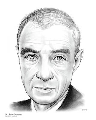 Drawings Rights Managed Images - Dr. J. Robert Oppenheimer Royalty-Free Image by Greg Joens