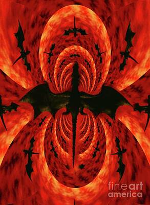 Fantasy Digital Art - Dragon Fire by Esoterica Art Agency