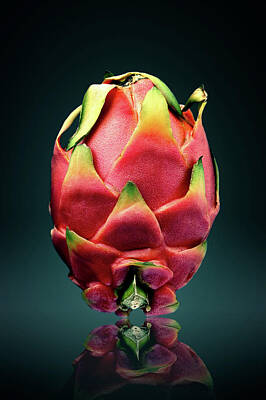 Food And Beverage Royalty-Free and Rights-Managed Images - Dragon fruit or pitaya  by Johan Swanepoel