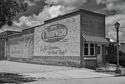 Recently Sold - Food And Beverage Royalty-Free and Rights-Managed Images - Drink Cheerwine BW 10 by Joseph C Hinson
