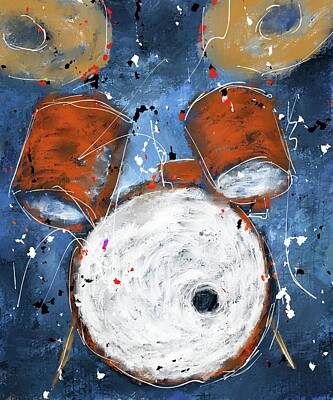 Eduardo Tavares Digital Art Royalty Free Images - Drums On Blues Royalty-Free Image by Eduardo Tavares