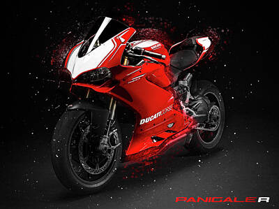 Transportation Digital Art - Ducati Panigale R by Yurdaer Bes