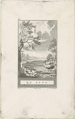 Lake Life - Duck and the goose, Noach van der Meer II, after Jacobus Buys, 1777 by Jacobus Buys