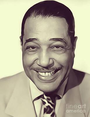 Rock And Roll Royalty-Free and Rights-Managed Images - Duke Ellington, Music Legend by Esoterica Art Agency