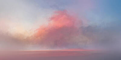 Abstract Landscape Paintings - Dusty Rose by Lonnie Christopher