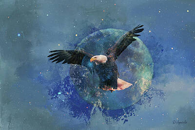 Garden Vegetables - Eagle Moon - Spread Your Wings by Theresa Campbell