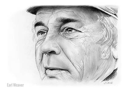 Baseball Drawings Rights Managed Images - Earl Weaver Royalty-Free Image by Greg Joens