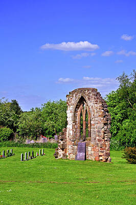 Mid Century Modern - East Window Remains of Old Church at Ticknall by Rod Johnson