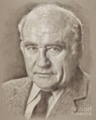 Fantasy Drawings Royalty Free Images - Ed Asner, Actor Royalty-Free Image by Esoterica Art Agency