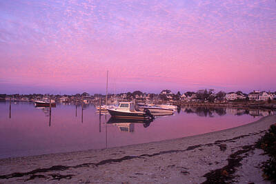 Mans Best Friend Rights Managed Images - Edgartown Harbor Sunrise Royalty-Free Image by John Burk