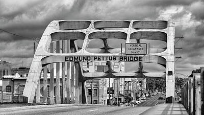 Landmarks Photos - Edmund Pettus Bridge - Selma by Stephen Stookey