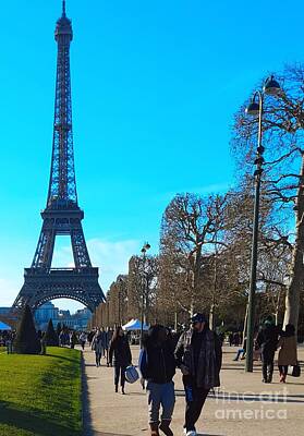 Cities Rights Managed Images - Eiffel Tower Backyard Royalty-Free Image by Roxane Gabriel