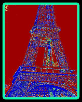 Best Sellers - Paris Skyline Drawings - Eiffel Tower Carnival by Irving Starr