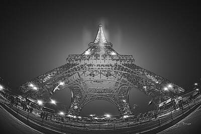 Seamstress - Eiffel Tower Etched by Mark Taylor