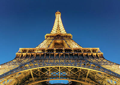 Paris Skyline Royalty-Free and Rights-Managed Images - Eiffel Tower Evening - #2 by Stephen Stookey